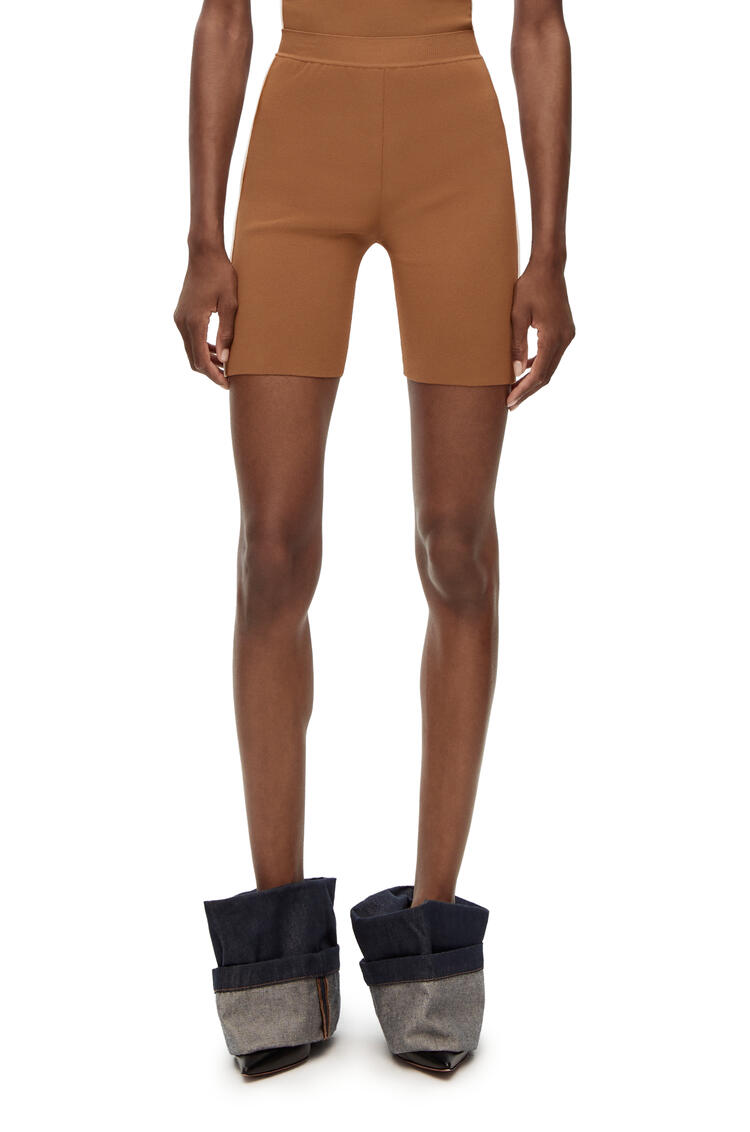 LOEWE Cycling shorts in viscose blend Brown