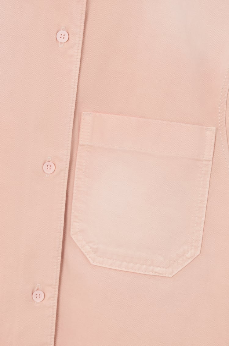 LOEWE Chemise à manches courtes en coton Rose Clair