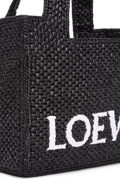 LOEWE Bolso LOEWE Font Tote mini en rafia Negro plp_rd