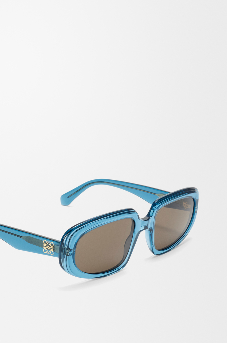 LOEWE Occhiali da sole rettangolari Anagram Steps mini Transparent Blue