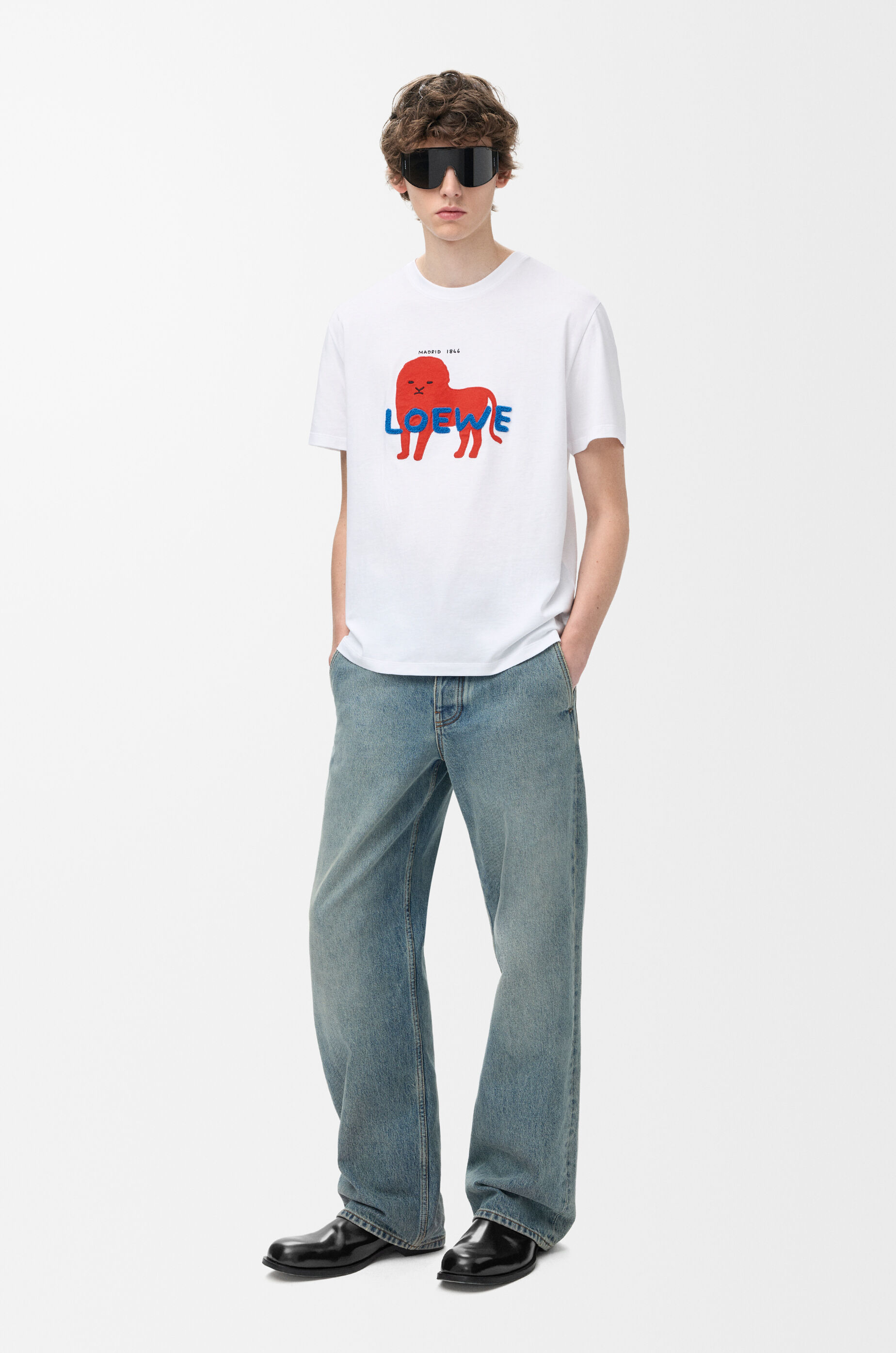 LOEWE ライオンプリント ホワイトシャツ リラックスフィット Tシャツ（コットン） ホワイト - ロエベ 日本 公式