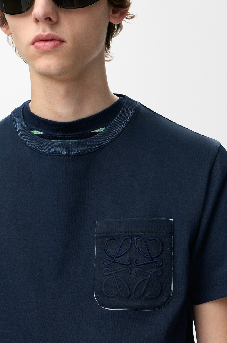 LOEWE T-shirt in cotton blend Navy Blue