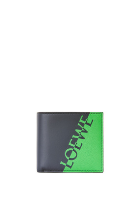 LOEWE Signature bifold wallet in calfskin Apple Green/Deep Navy plp_rd