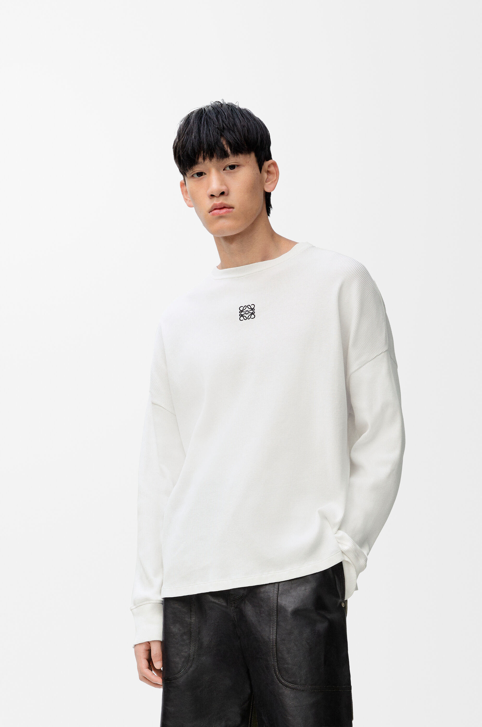 クリスマスツリー特価！ sleeve long fit Oversized T-shirt LOEWE - White cotton in トップス