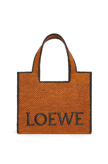 LOEWE Large LOEWE Font Tote in raffia 蜂蜜金 plp_rd