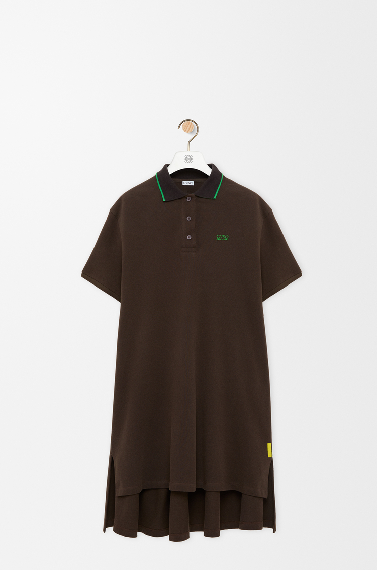 LOEWE Vestido polo en algodón Marrón
