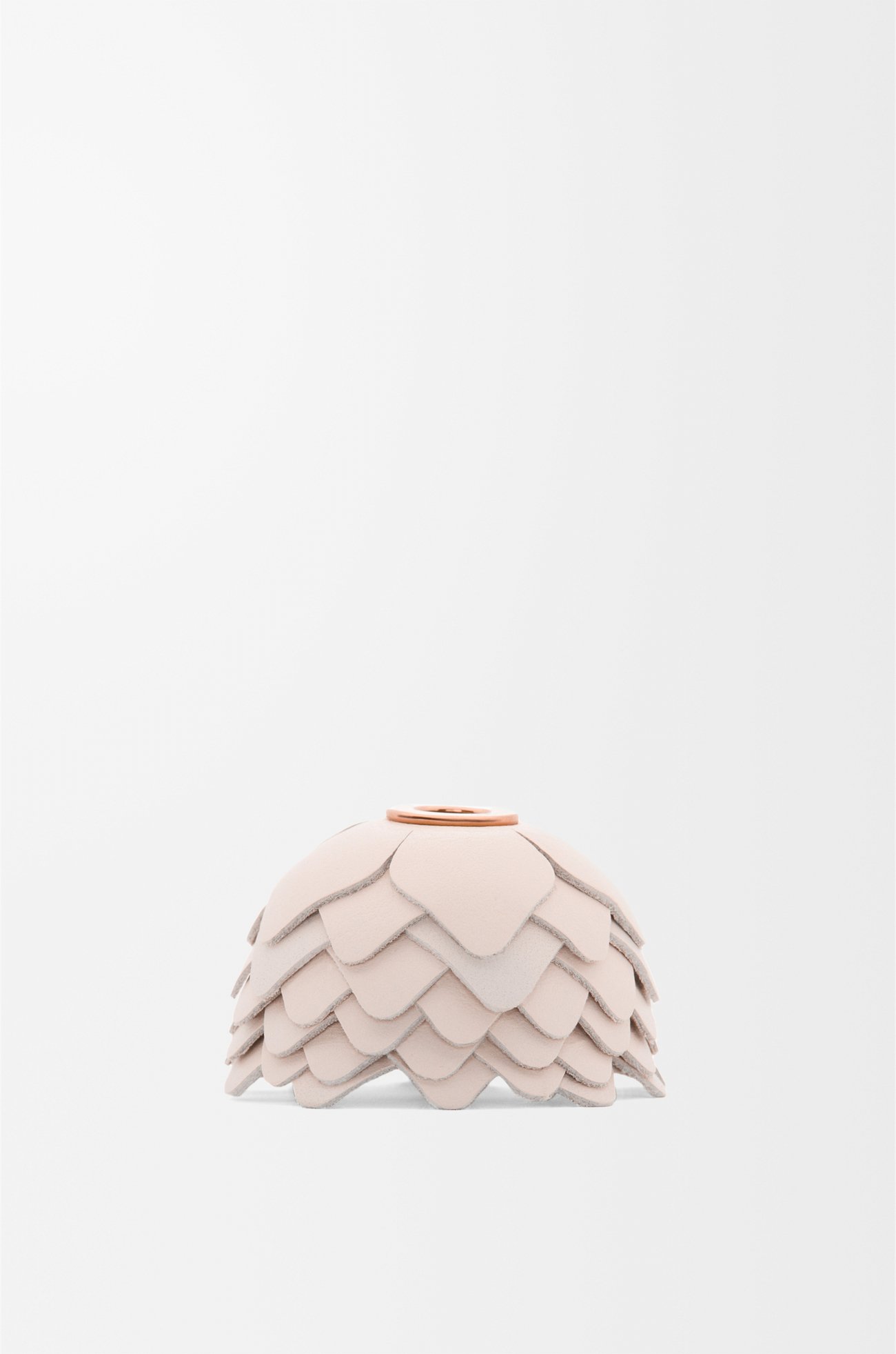 LOEWE Small flower charm in calfskin Talc