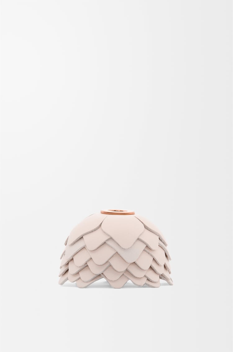 LOEWE Small flower charm in calfskin Talc