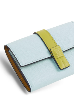 LOEWE Small vertical wallet in soft grained calfskin Crystal Blue/Lime Yellow plp_rd