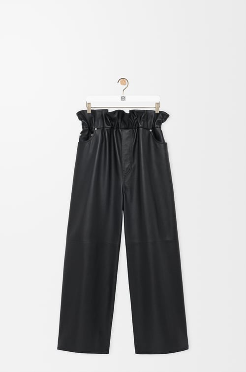 LOEWE Flamenco trousers in nappa lambskin Black
