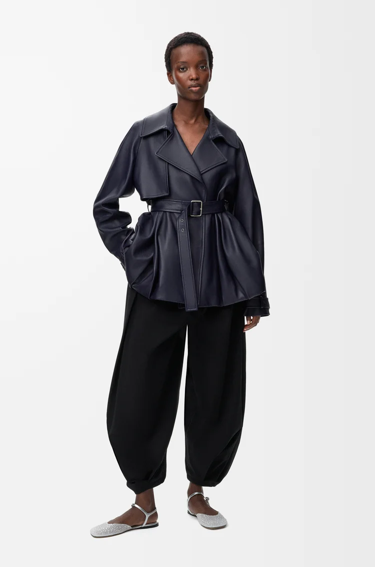 LOEWE Chaqueta en piel napa de cordero Azul Marino