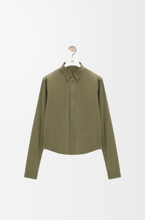 LOEWE Camisa en algodón Verde Caqui