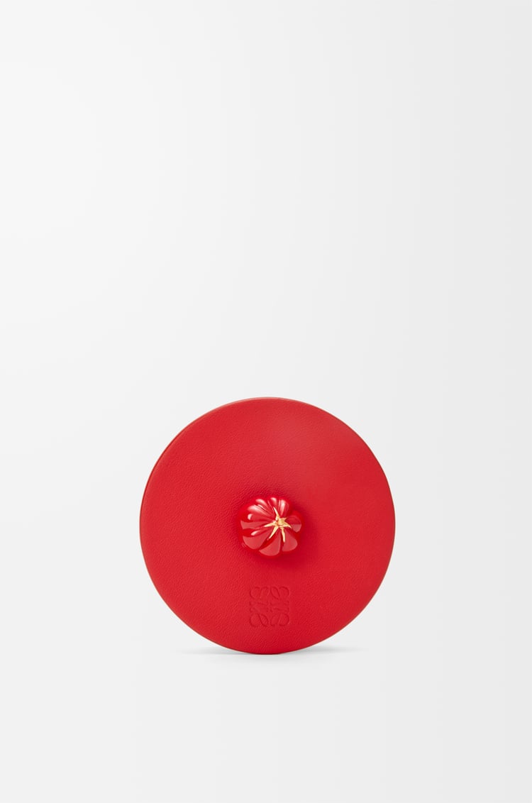 LOEWE Tomato small candle lid in calfskin Red