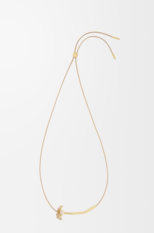 LOEWE フラワーネックレス（スターリングシルバー&クリスタル） ホワイト/ゴールド