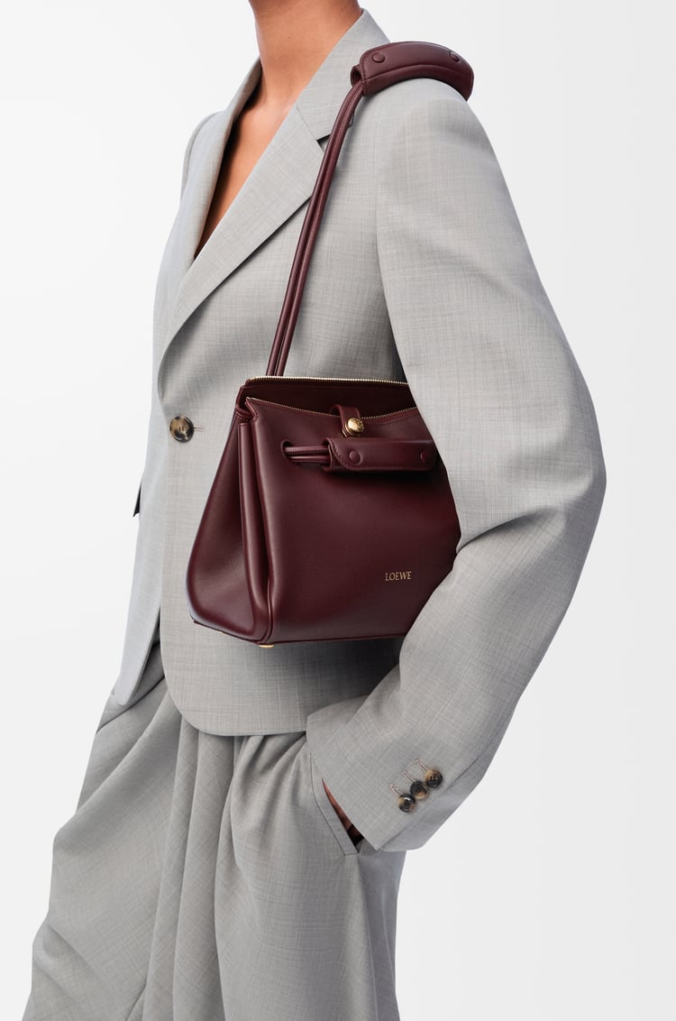LOEWE Small Madrid bag in supple calfskin Dark Burgundy