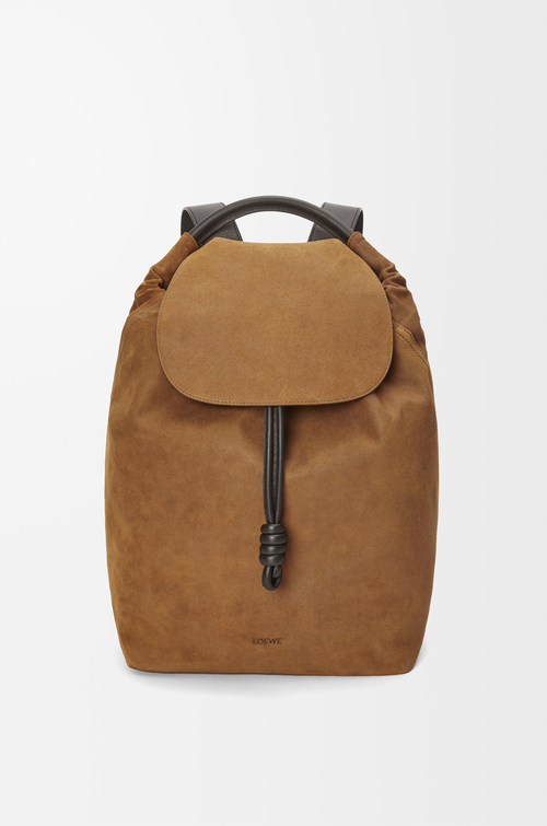 フラメンコ バックパック（プレススエード） コニャック - LOEWE