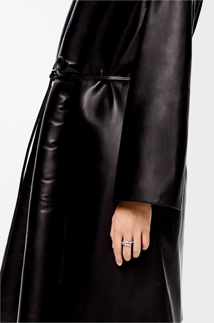 LOEWE Nappa twist ring in sterling silver Silver