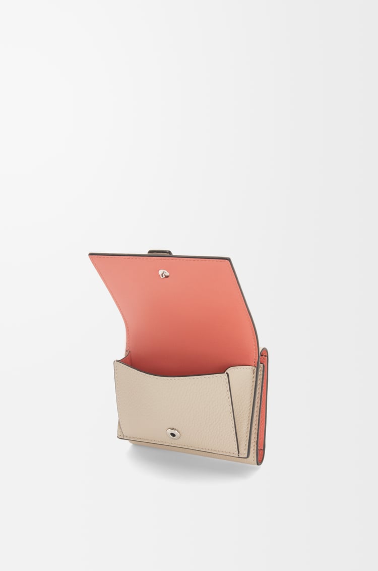 LOEWE Trifold wallet in soft grained calfskin Light Oat/Honey
