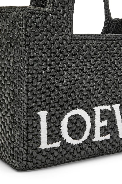 LOEWE Small LOEWE Font Tote in raffia Black plp_rd