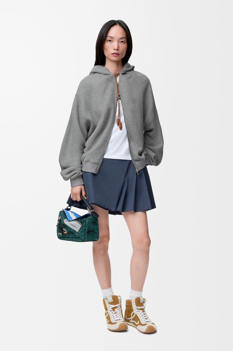 LOEWE Sudadera con capucha en algodón y cashmere Gris