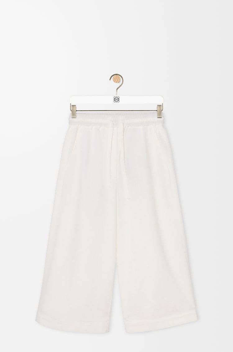 LOEWE Pantalón cropped en denim Blanco
