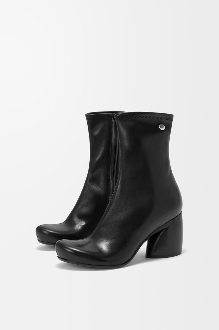 LOEWE Bottines Oval en cuir d'agneau nappa stretch Noir