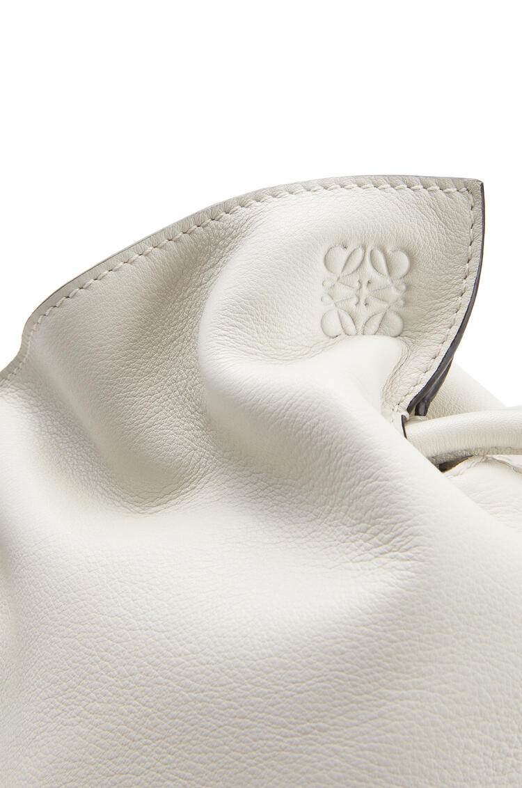 LOEWE Flamenco clutch in nappa calfskin Soft White