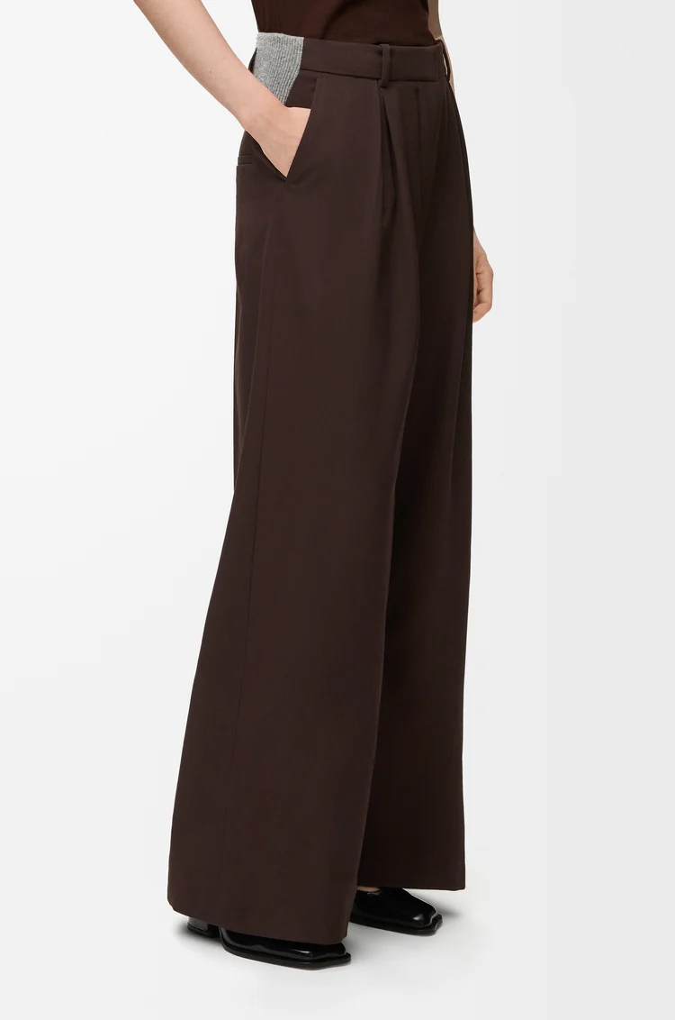 LOEWE Hose aus Wolle Braun