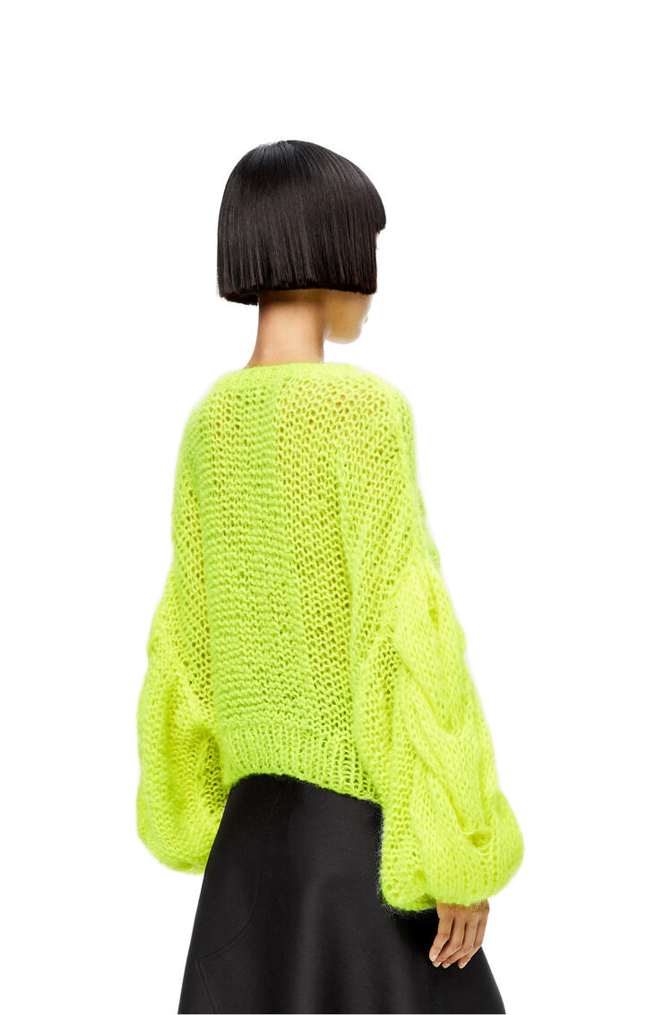 LOEWE Anagram sweater in mohair Neon Yellow pdp_rd