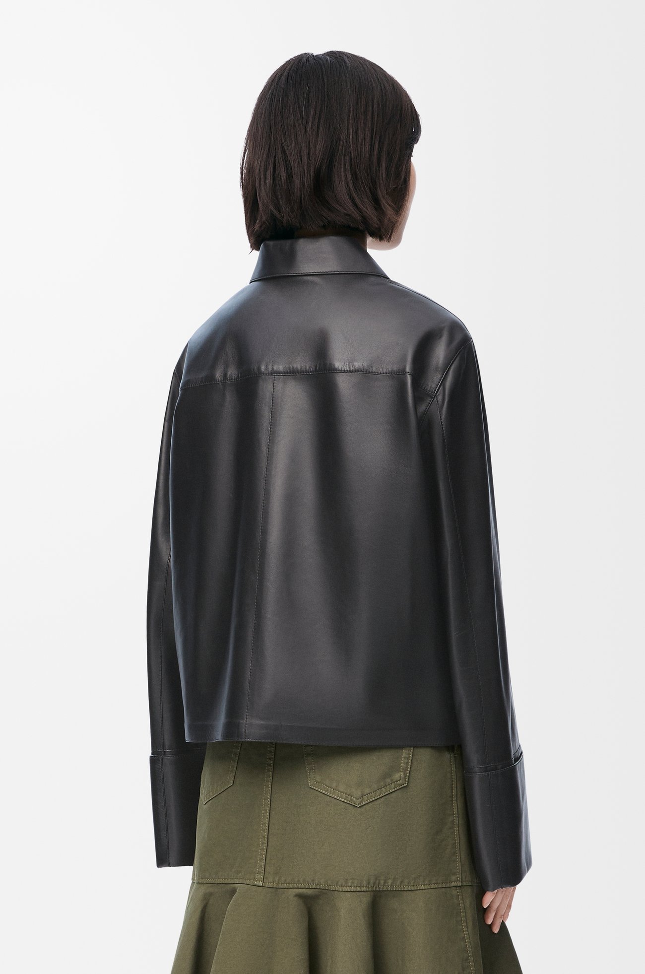 LOEWE Turn-up jacket in nappa lambskin Black