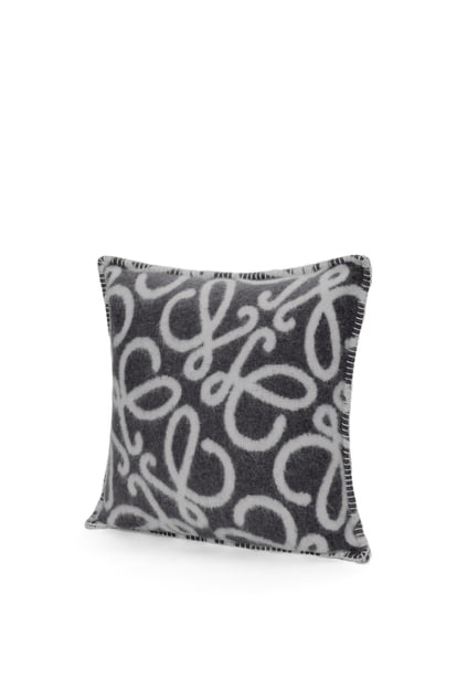 LOEWE Anagram cushion in alpaca and wool Black/Grey plp_rd