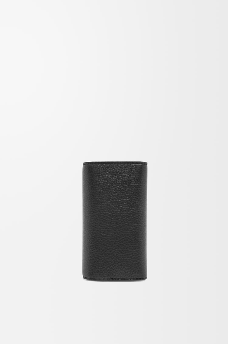 LOEWE Key case in soft grained calfskin Black