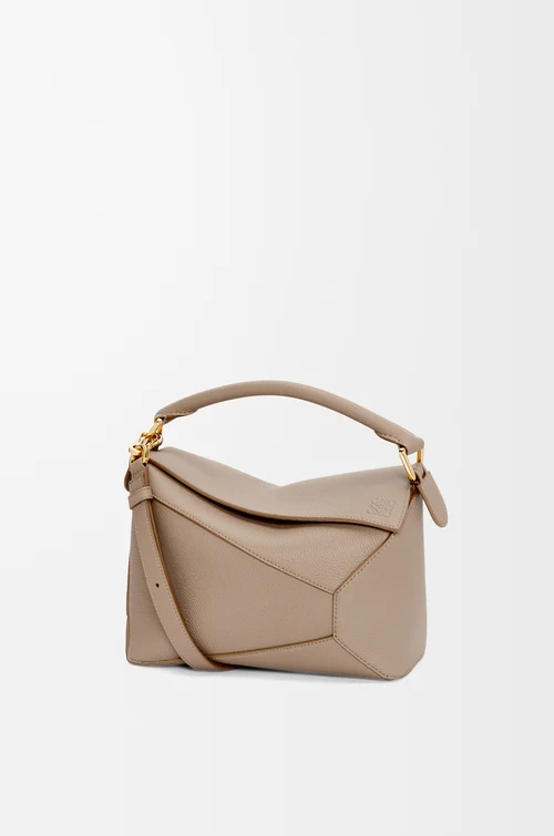 LOEWE Small Puzzle Edge bag in soft grained calfskin Sand