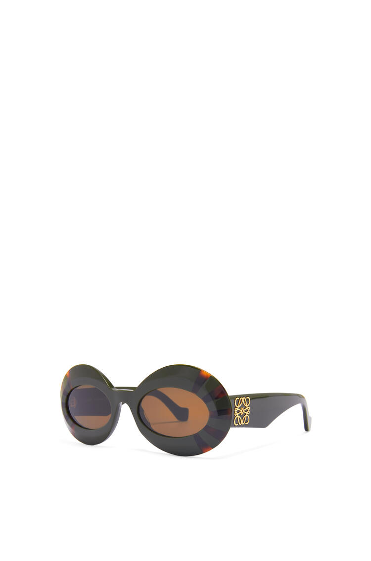 LOEWE Gafas de sol ovaladas oversize en acetato Caqui/Havana pdp_rd