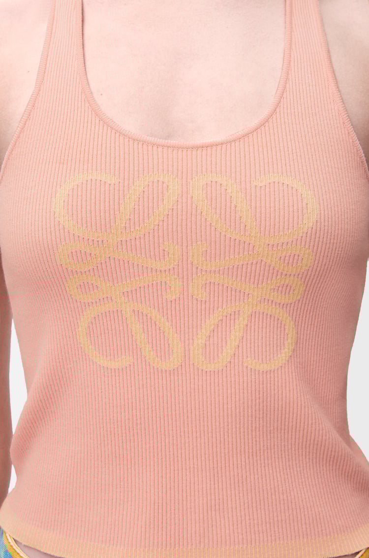 LOEWE Tank top in viscose blend Pink/Yellow