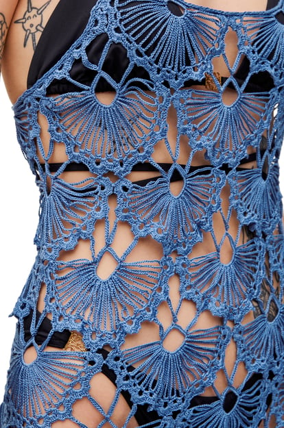 LOEWE Crochet dress in cotton Sky Blue plp_rd