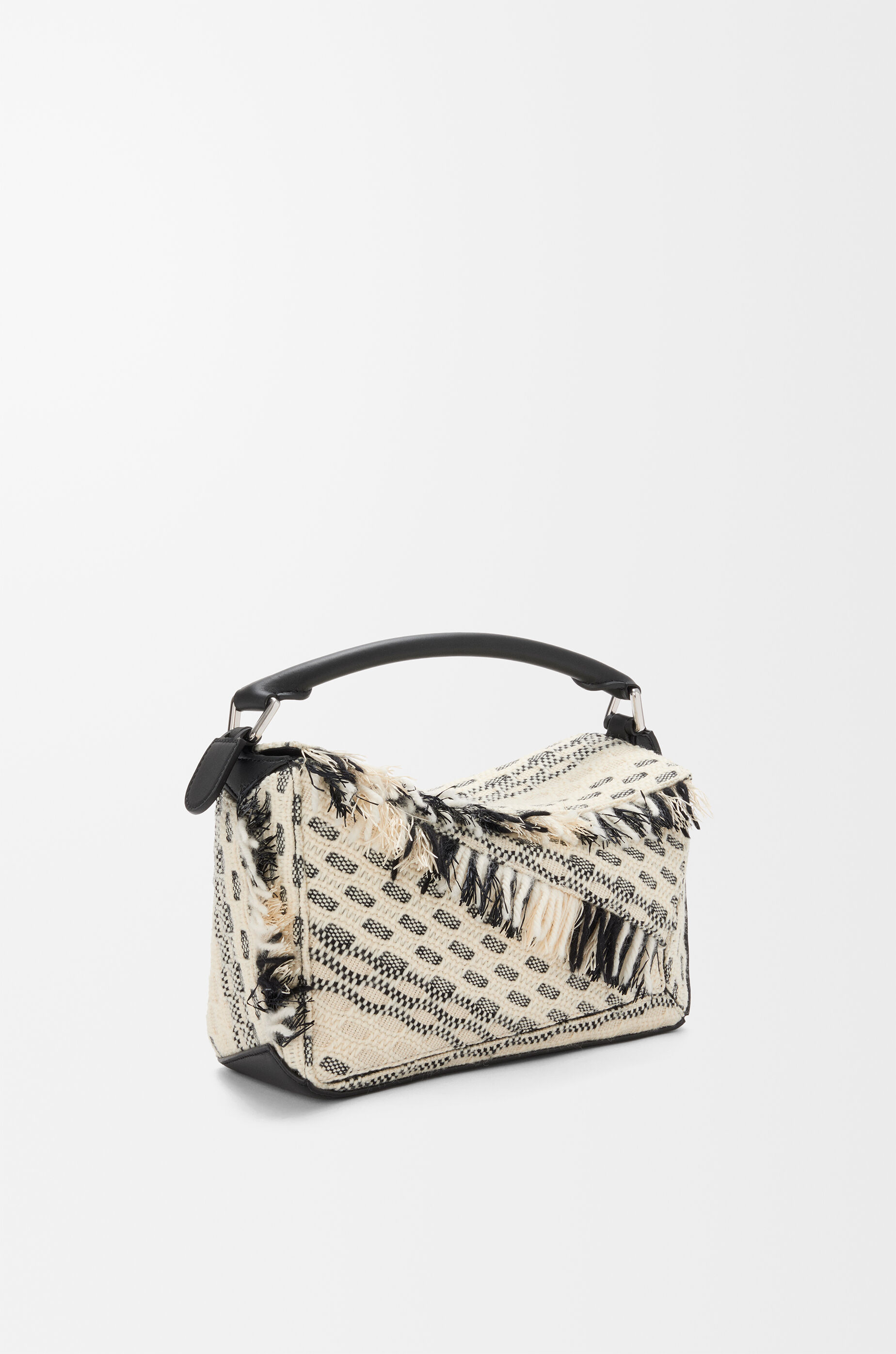Small Puzzle bag in woven textile Black - LOEWE USA Official Website