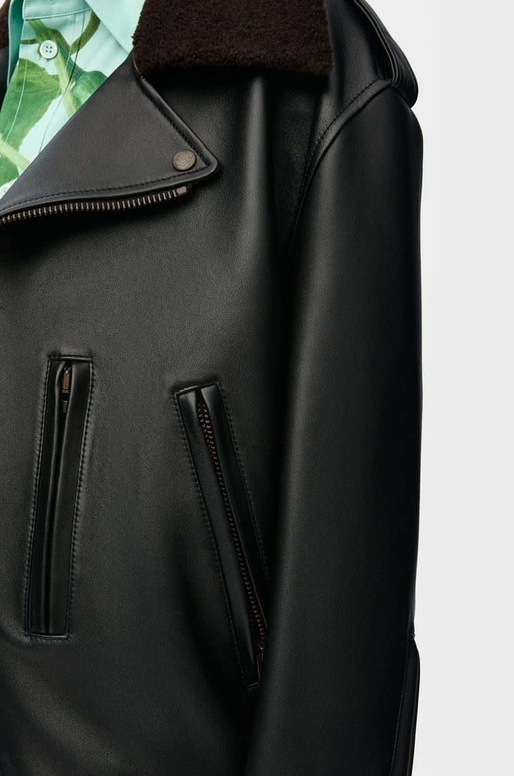 LOEWE Chaqueta biker en piel napa de cordero Negro