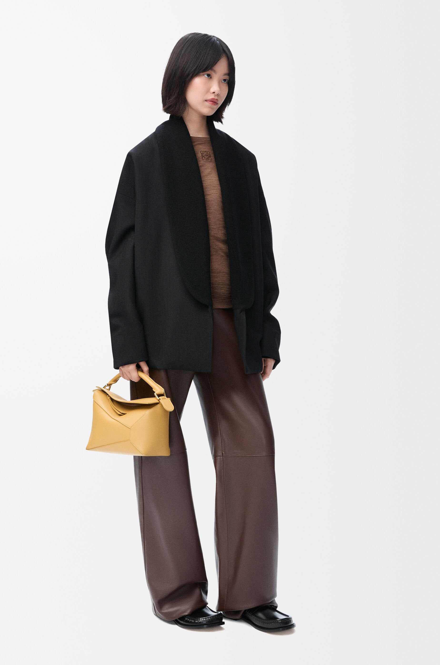 ロングスリーブ トップス(ストレッチウール) ブラウン - LOEWE ロングスリーブ トップス(ストレッチウール) ブラウン - LOEWE