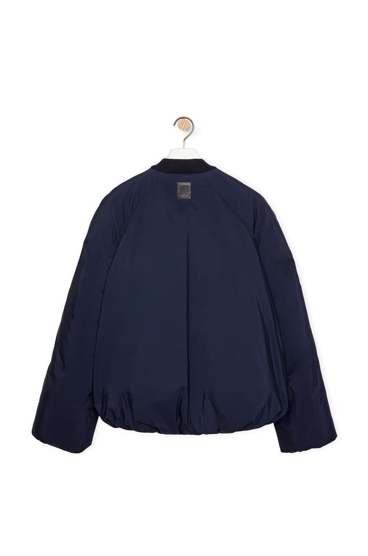 LOEWE Padded bomber jacket in technical cotton Navy Blue