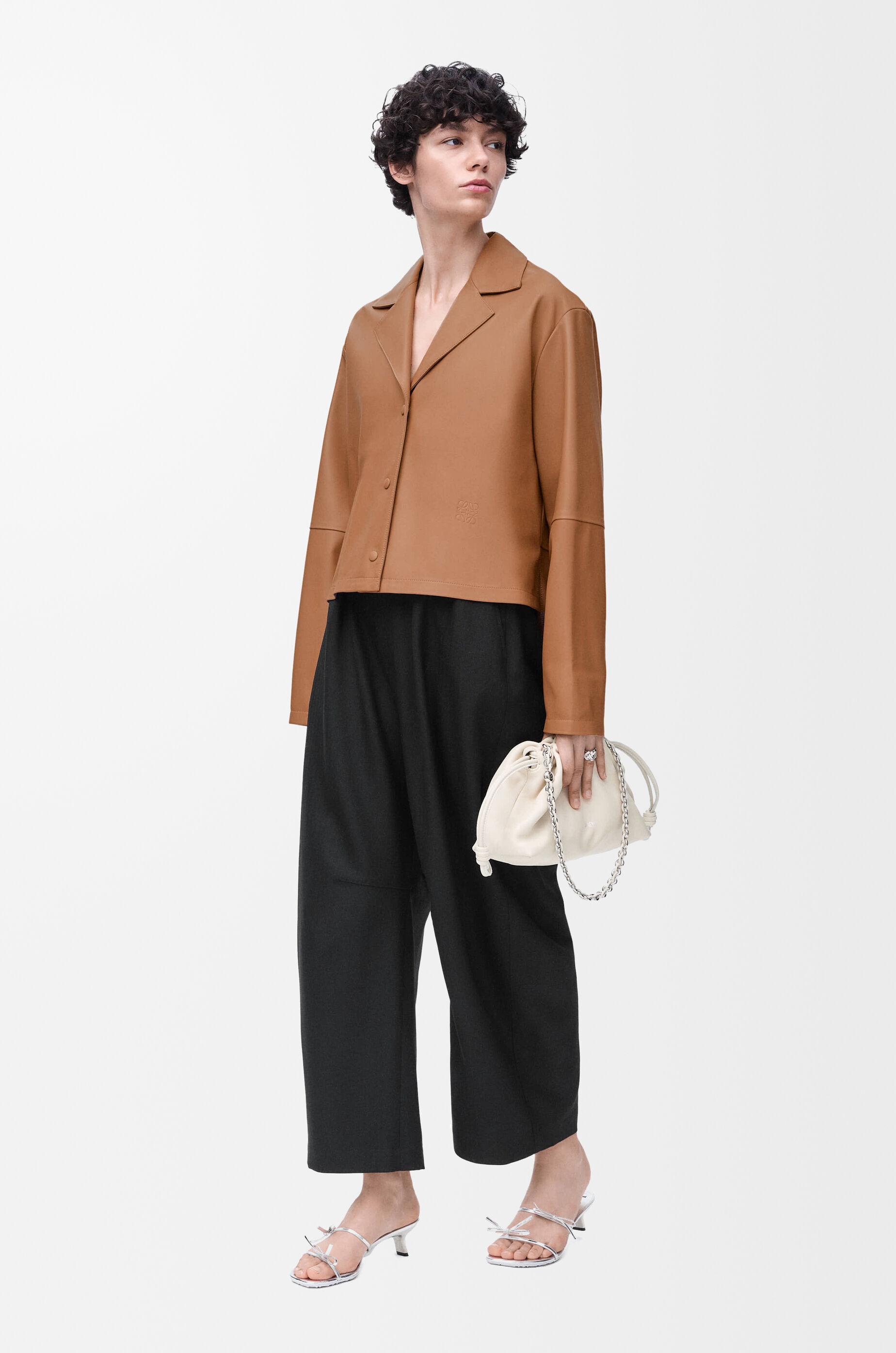 Pyjama blouse in nappa lambskin Brown - LOEWE