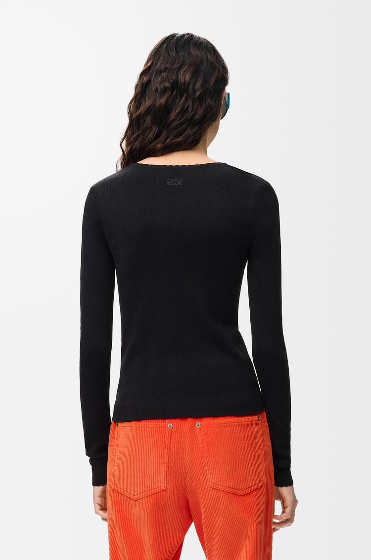 LOEWE Cárdigan en lana Negro