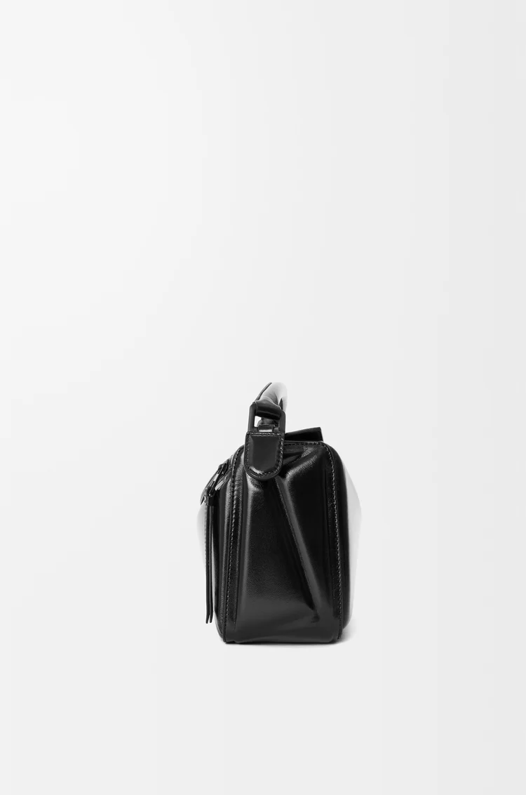 LOEWE Borsa Puzzle Blown piccola in pelle di agnello lucida Nero