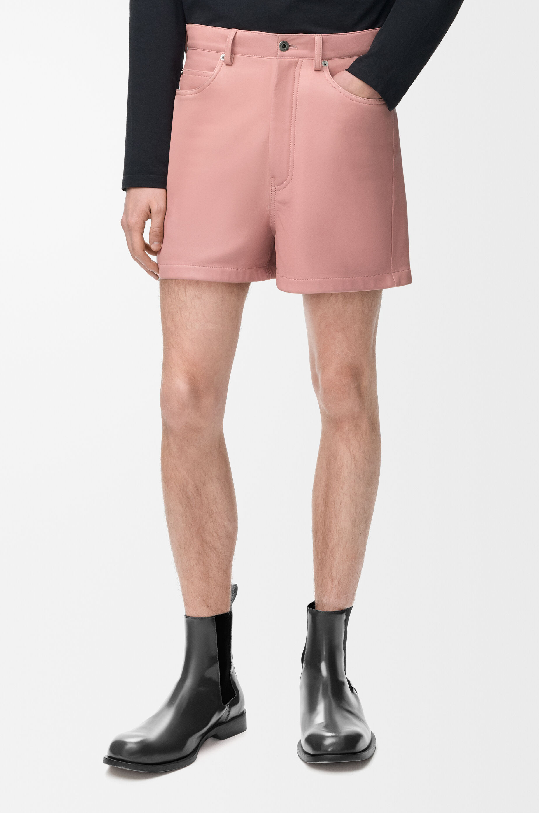 Shorts in nappa lambskin Pink - LOEWE USA Official Website