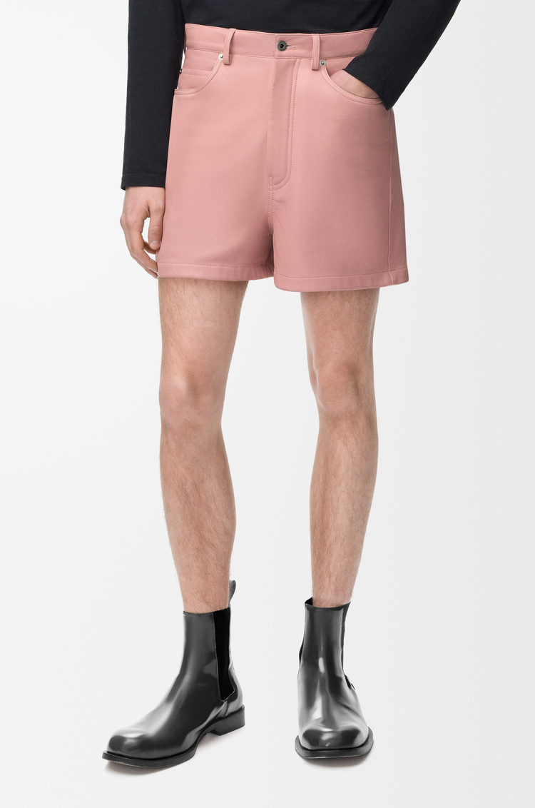 LOEWE Short in nappa di agnello Rosa Chiaro
