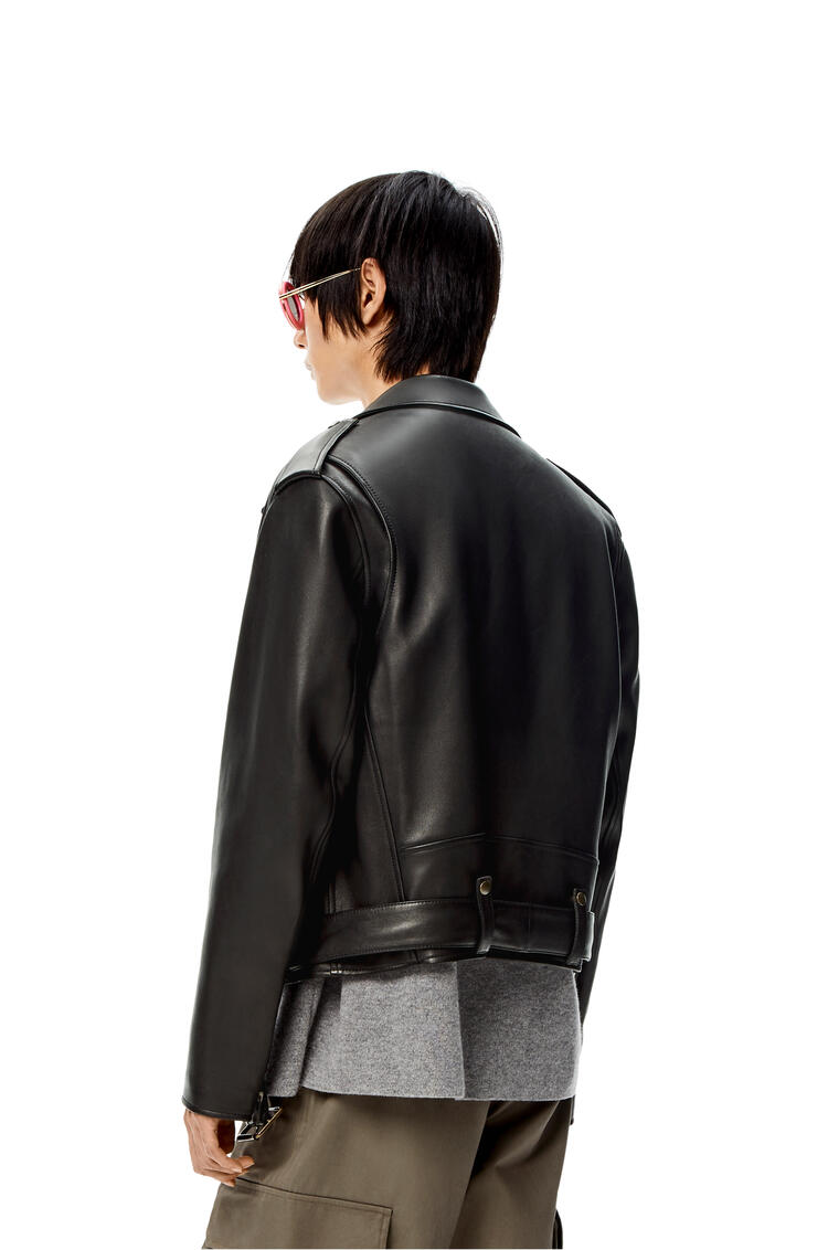 LOEWE Belted biker jacket in nappa Black