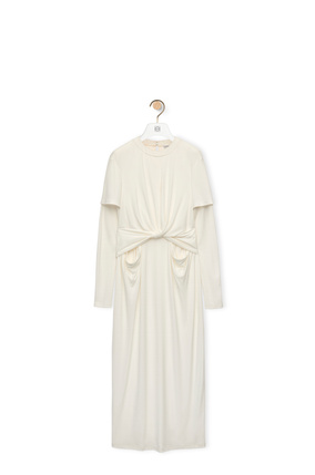 LOEWE ドレープ ドレス (クレープジャージー) ホワイト