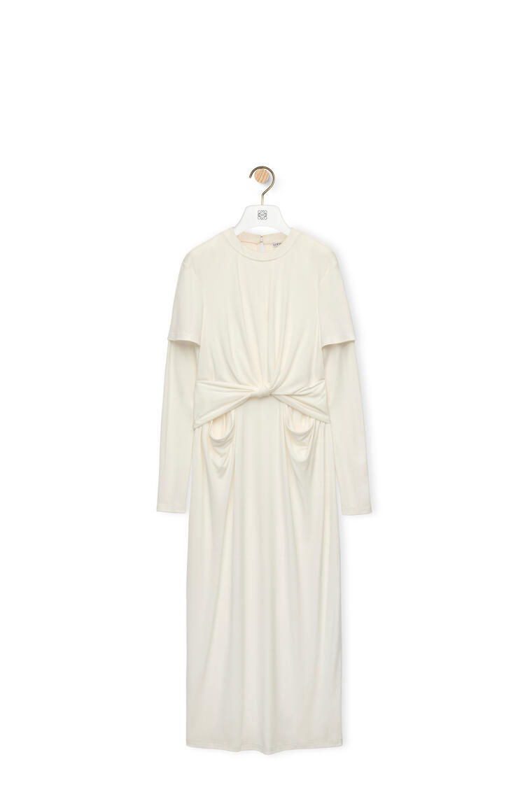 LOEWE ドレープ ドレス (クレープジャージー) ホワイト