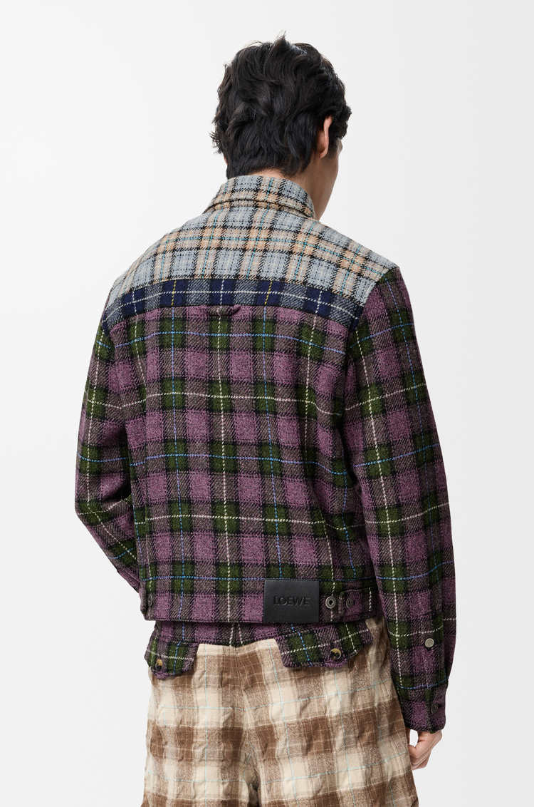 LOEWE Giacca trucker in lana Rosa/Blu