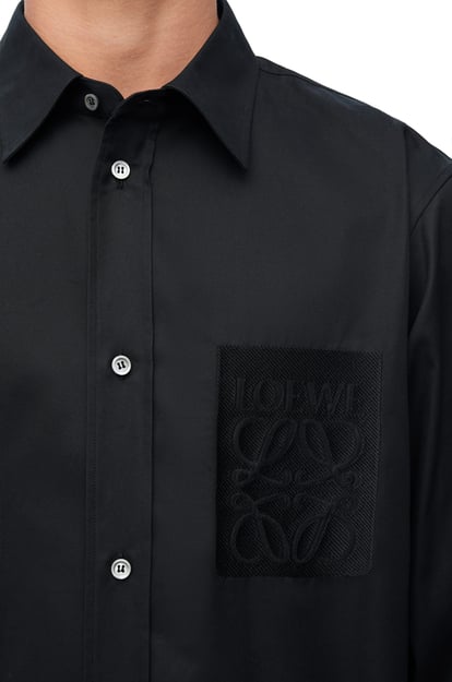 LOEWE 셔츠 -코튼 블랙 plp_rd